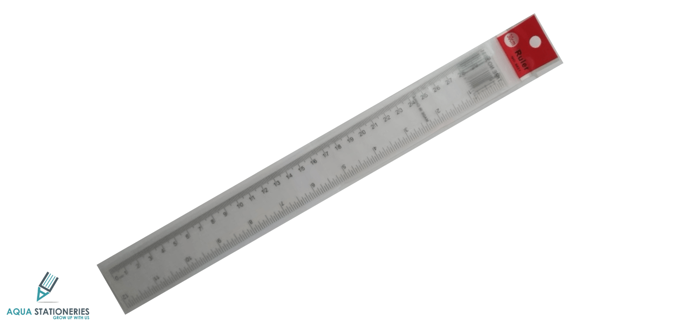 Metric Safe-T Plastic Ruler, 30cm, Shatter Resistant, Icy Blue